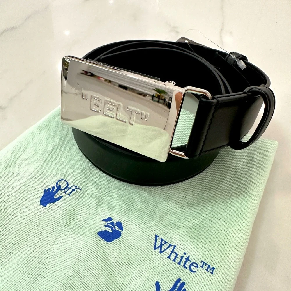 Off-White Quote Plate Belt